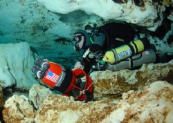 Cave diver. Taken at Ginnie Springs FL. Camera d-200, Ike... by Ray Eccleston 